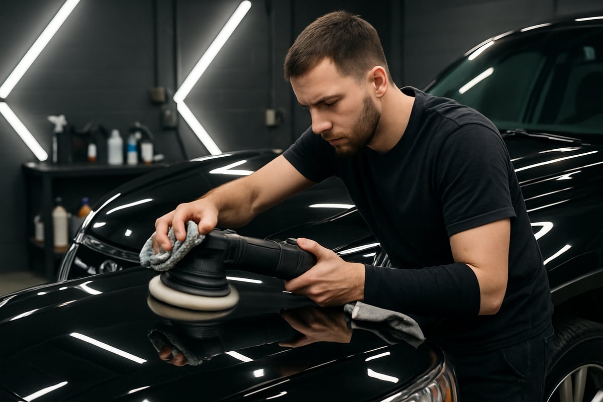 Auto Detailing technician at work