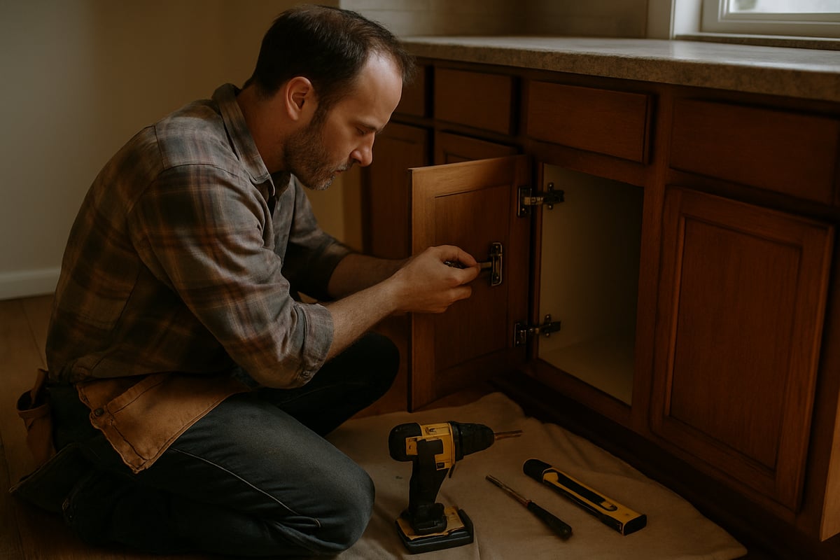 Handyman technician at work