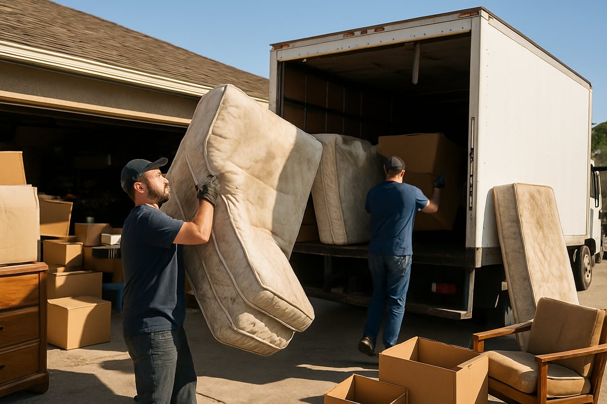 Junk Removal technician at work