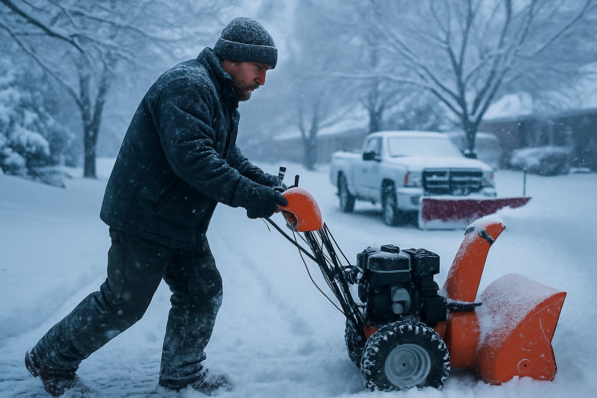 Snow Removal technician at work